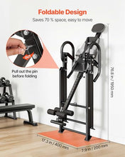 Load image into Gallery viewer, VEVOR Inversion Table, 300 lbs Capacity Heavy Duty Back Inverter Stretcher, Inverted Table with Stable Structure, Dual-Roller Locking, Decompression Tables for Shoulders, Neck, Back, Knees
