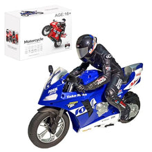 Load image into Gallery viewer, 2.4GHz Dual Motor Remote Control Bike, Wheelie Stunt Model (RTR Version/Blue)
