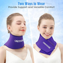Load image into Gallery viewer, ONLYCARE Neck Ice Pack Wrap Gel - Upgraded Shoulder Ice Packs for Injuries Reusable, Hot and Cold Compress Ice Packs for Neck, Relief of Pain, Swelling, Sprains, Office Pressure
