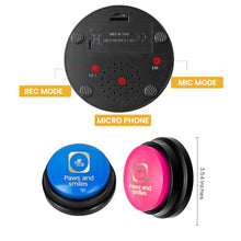 Load image into Gallery viewer, Paws and Smiles Dog Buttons for Communication, 8-Pack Recordable Talking Buttons for Dogs &amp; Cats, 30-Second Voice Dog Training Buttons Starter Set Pet Communication Buzzer Gift
