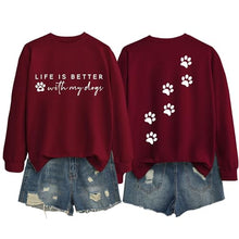 Load image into Gallery viewer, Sorry I'm Late I Saw A Dog Sweatshirt Women Funny Dog Lover Shirt Casual Crew Neck Long Sleeve Pullovers Lightweight
