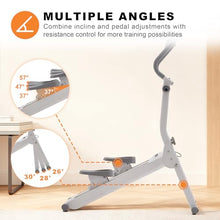 Load image into Gallery viewer, Magnetic Stair Stepper for Home, 16-Level Adjustable Resistance up to 77LBS, 350LBS Capacity, with Cup Holder &amp; Bluetooth APP, Folding Compact Cardio Climber(White)
