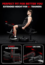 Load image into Gallery viewer, Mikolo Leg Extension and Curl Machine, Adjustable Leg Curl Machine, Seated Leg Extension and Lying Curl Machine for Home Gym, Leg Workout Equipment with Triple Loading System, Black
