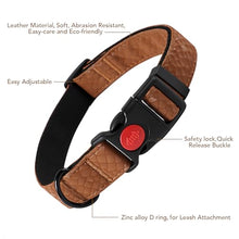 Load image into Gallery viewer, Soft Leather 4ft Dog Collar and Leash Set,Stylish 4ft PU Leather Dog Training Leash, Adjustable Durable Pet Collars with Quick Release Buckle for Large Dogs,Medium Dogs,Terracotta (terracotta, 4 feet)
