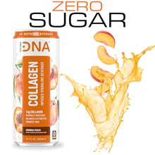 Load image into Gallery viewer, HYDRADNA- Sparkling Liquid Collagen Protein Water Drink Balanced Nutrients for Wellness - Sugar-Free - Keto-Friendly - No Gluten (12 Pack) Georgia Peach
