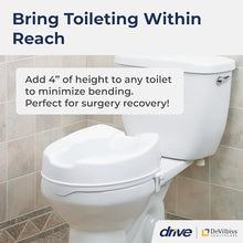 Load image into Gallery viewer, Drive Medical Raised Toilet Seat with Lock, Standard Seat, 4"
