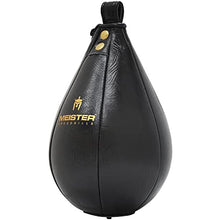 Load image into Gallery viewer, Meister SpeedKills Leather Speed Bag with Lightweight Latex Pocket - Black, Medium 9.5" x 6"
