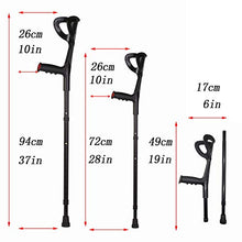 Load image into Gallery viewer, Lightweight Foldable Forearm Crutch, Aluminum Walking Stick,Height Adjustable
