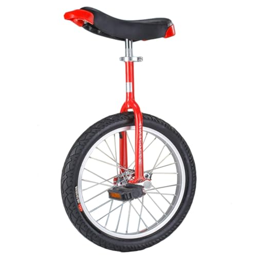 Unicycle, Adult's One-Wheeled Scooter for Men/Women/Big Kids/Teens, with Steel Frame & Alloy Rim， for Circus Performance(Red,24