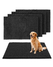 Load image into Gallery viewer, Dog Door Mat for Muddy Paws, 4 Pack 24" x 36", Absorbent Front Door Mat
