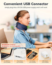 Load image into Gallery viewer, BETOVIN Heated Neck Brace Cervical Collar - Neck Support Brace with Heating Pad, Soft Foam Wraps Keep Vertebrae Stable and Aligned for Relief of Cervical Spine Pressure for Women &amp; Men (S Size) Blue
