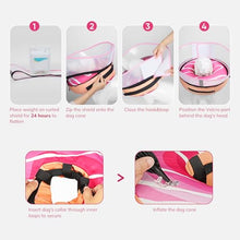 Load image into Gallery viewer, Supet Raised Inflatable Dog Cone After Surgery - Adjustable Recovery Donut Collar with Removable Shield to Stop Licking Wounds &amp; Protect Stitches - Soft Dog Cone Alternative for Large Dogs (Pink,XL)
