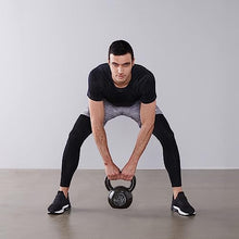 Load image into Gallery viewer, Amazon Basics Cast Iron Kettlebell for Strength Training, Textured Wide Handle, 50 Pounds, Black
