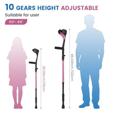 Load image into Gallery viewer, Ergonomic Forearm Crutches Spring Assist Crutches for Adults,Comfortable and Height Adjustable Arm Crutches
