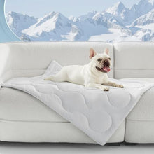 Load image into Gallery viewer, MIXJOY Cooling Blanket for Medium Dogs Breathable, Dual-Sided with Q-MAX>0.5, Lightweight Pet Cooling Throw Blanket Summer for Sofa &amp; Dog Bed, Washable Soft Dog Cat Cold Mat Durable, Pearl Grey, 30x40
