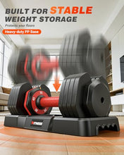 Load image into Gallery viewer, Rendpas Adjustable Dumbbells Set of 2, Select Weight Dumbbell Set, 5 in 1 Free Dumbbell Set with Anti-Slip Texture Handle, Weight Set For Home Gym Suit both Men and Women
