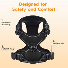 Load image into Gallery viewer, No Pull Dog Harness, No-Choke Soft Padded Reflective Dog Vest Harness with Front Clip &amp; Top Handle, 2 Quick-Release Buckles, Adjustable for Small Medium Large Dogs

