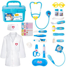Load image into Gallery viewer, Liberry Doctor Kit for Toddlers 3 4 5 Years Old, Kids Doctor Play Set for Girls Boys Toy, Pretend Play Medical Kit with Stethoscope &amp; Costume for Birthday Gift Blue

