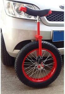 Single Wheel Unicycles 20/24 Inch Wheel Unicycle for Kids Adults Beginner Teen, Comfort Saddle Seat Non-Slip Extra Thick Tires, red(24 Inch)