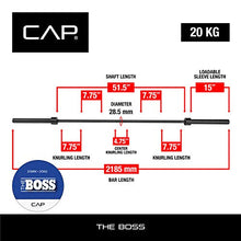 Load image into Gallery viewer, CAP Barbell THE BOSS Power Squat Olympic Bar | For Weightlifting
