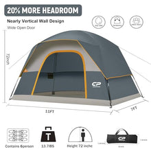 Load image into Gallery viewer, CAMPROS CP Tents for Camping 2/4/6 Person, Waterproof Windproof Dome Tent

