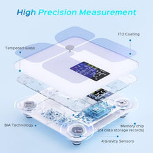 Load image into Gallery viewer, Lepulse Smart Body Fat Scale with Heart Rate, 4.68" Large Display BMI Scale, 20 Body Composition Metrics: Muscle Mass, Body Fat Percentage, Bluetooth Digital Bathroom Scale with App for Home Fitness
