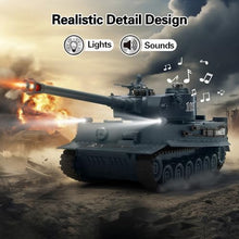 Load image into Gallery viewer, RC Tank, 1/28 Scale Remote Control Battle Tank Set with Sounds/Lights/Battle Game/Life Indicator
