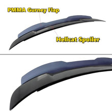 Load image into Gallery viewer, STSEV01 Rear Wickerbill Spoiler Wing Fit for Dodge Charger 2011-2023 Accessories SE/SXT/SRT/GT/RT/Daytona/Scat Pack, Carbon Fiber Look Hellcat Style Spoiler + Smoked Wicker Bill Exterior
