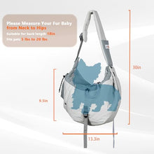 Load image into Gallery viewer, Dog Carrier Sling,Dog Carriers for Small Dogs &amp; Cats Up to 20lbs,Puppy Carrying Backpack Pet Purse with Pockets,Adjustable Shoulder Strap,Hands Free for Travel (Grey)
