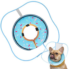 Load image into Gallery viewer, Sponge Dog Cone Collar, Dog Donut Collar After Surgery with Clear Shield, Adjustable Soft Cone for Dogs to Stop Licking-Comfy Cone for Large Medium Small Dogs (DonutBlue,M)
