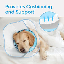 Load image into Gallery viewer, Sponge Dog Cone Collar, Dog Donut Collar After Surgery with Clear Shield, Adjustable Soft Cone for Dogs to Stop Licking-Comfy Cone for Large Medium Small Dogs (DonutBlue,XL)
