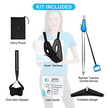 Load image into Gallery viewer, Cervical Neck Traction Device for Home Use, Portable Neck Stretcher Hammock Over Door for Neck Pain Relief, Neck Sling for Spine Decompression
