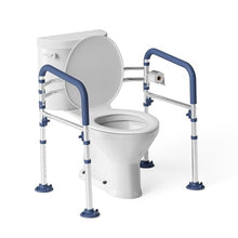 Load image into Gallery viewer, Loyoda Toilet Safety Rails for Seniors,Height-Adjustable Toilet Frame Width-Adjustable Toilet Handles Toilet Rail Provides Support for Seniors ， Pregnant ，Disabled
