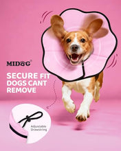 Load image into Gallery viewer, MIDOG Dog Cone Collar After Surgery, Soft Dog Cone Alternative to Stop Licking,Adjustable Elizabethan Recovery Cones for Small to Large Sized Dogs
