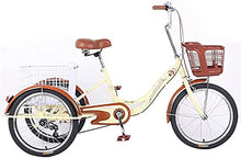Load image into Gallery viewer, Adult Tricycle - 3 Wheel Bikes for Adults Shopping Tricycle for Adult Seniors Women Men 1 Speed 3-Wheel Bike Trike with Shopping Basket
