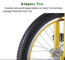 Load image into Gallery viewer, Wheel Unicycles Adults Wheel Trainer Unicycle, 20 Inch Unicycle for Adults Kids, Steel Frame, One Wheel Balance Exercise Fun Bike (Green)
