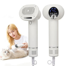 Load image into Gallery viewer, 3-in-1 Dog Hair Dryer Brush - Adjustable Temp (35°C-60°C) &amp; 4 Speeds, One-Touch Hair Collection for Safe Grooming of Small &amp; Medium Dogs Cats
