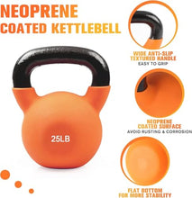 Load image into Gallery viewer, RitFit Neoprene Coated Kettlebell Weight Set, Solid Cast Iron, 190LB (5+10+15+20+25+30+40+45 LB)
