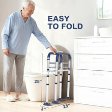 Load image into Gallery viewer, HolyHeal Toilet Safety Rails for Seniors, Adjustable Height &amp; Width Toilet Rails, 350 lb Toilet Handles
