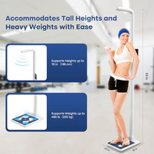 Load image into Gallery viewer, GE Digital Physician Scale BMI: Ultrasonic Electronic Height and Weight Scale 76” Height Measuring Device Accurate Body Weight 485 lb/220 kg Capacity
