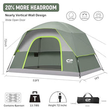 Load image into Gallery viewer, CAMPROS CP Tents for Camping 2/4/6 Person, Waterproof Windproof Dome Tent
