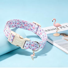Load image into Gallery viewer, ARING PET Summer Dog Collar, Cute Flamingo Doggy Collars for Puppy Small Medium Large Boy Girl Dogs, for Daily Photos Beach Walking Hiking Picnic-M
