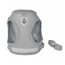 Load image into Gallery viewer, FEimaX Dog Harness and Leash Set for Walking, Soft Mesh Adjustable Easy Control Lightweight Cat Vest Harnesses with Reflective Strips, Escape Proof Small Dogs Cats Vests (Grey, Medium)
