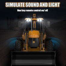 Load image into Gallery viewer, FANXMF RC Backhoe Wheel Loader 2.4G Fully Functional 1/20 Remote Control Excavator Bulldozer Back Hoe Truck Tractor Digger Heavy Duty Construction Vehicle Engineering Trucks
