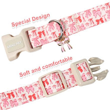 Load image into Gallery viewer, ARING PET Girl Dog Collar, Cute Spring Summer Pink Bow Puppy Pet Collars Necklace for Small Medium Large Female Dogs-XS
