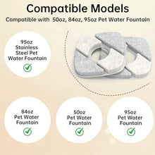 Load image into Gallery viewer, Cat Water Fountain Pump for 50oz, 95oz Fountain, Ultra Quiet, USB Cable, LED Light and 6 Pack Pet Fountain Filters
