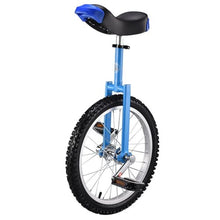 Load image into Gallery viewer, 20 Inch Wheel Unicycle, Adult Unicycle, Balance Exercise Fun Bike, Fitness Scooter, Adjustable Seat, Load 150kg/330lbs (Blue,20 inch)
