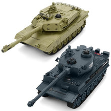 Load image into Gallery viewer, RC Battle Tank Set 1/28 Scale Remote Control Tank with Infrared Shoot, Sounds &amp; Lights
