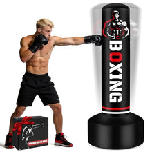 Load image into Gallery viewer, Heavy Punching Bag for Adults Teens, 70" Freestanding Punching Bag with Stand Kickboxing Bags, Women Men Heavy Boxing Bag for Beginners Training MMA Karate Muay Thai Fitness

