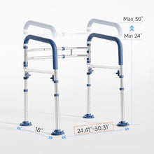 Load image into Gallery viewer, Loyoda Toilet Safety Rails for Seniors,Height-Adjustable Toilet Frame Width-Adjustable Toilet Handles Toilet Rail Provides Support for Seniors ， Pregnant ，Disabled
